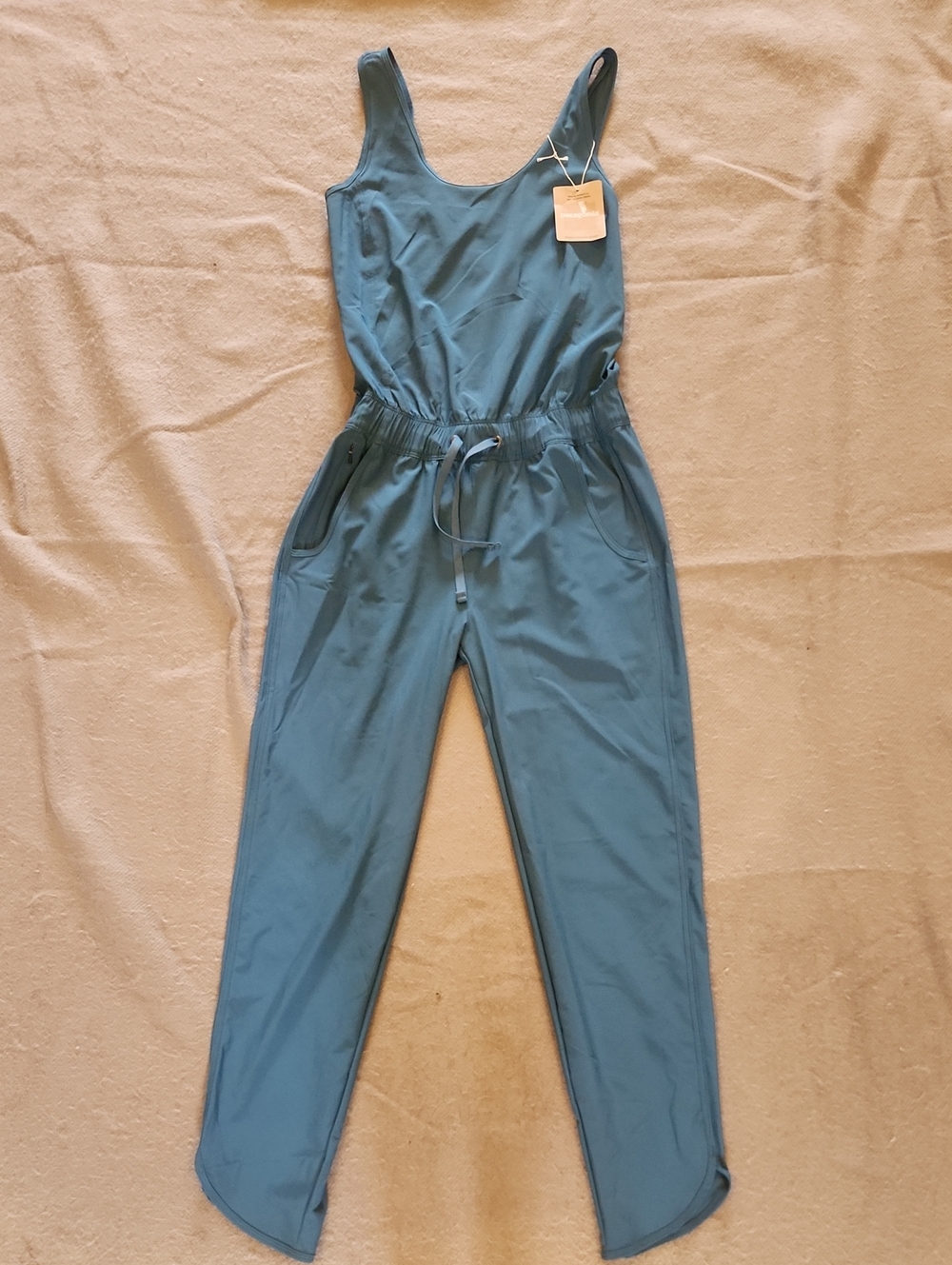 Patagonia Teal Blue Women's Jumpsuit with Drawstring Waist